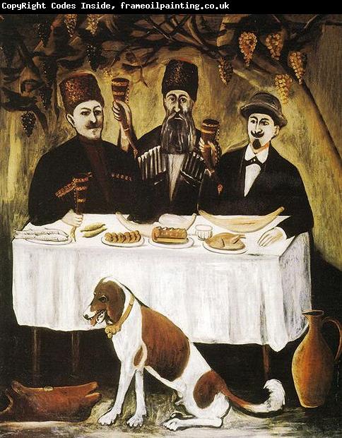 Niko Pirosmanashvili Feast in the Grape Pergola or Feast of Three Noblemen